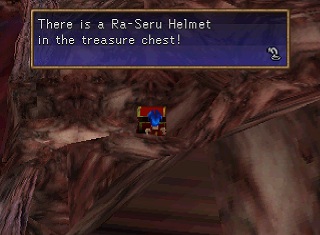 ra-seru helmet in a chest