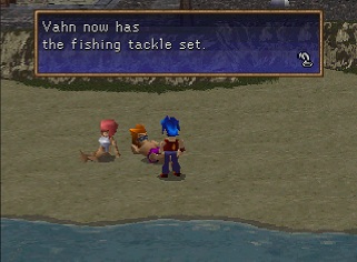 Fishing tackle set from guy on beach